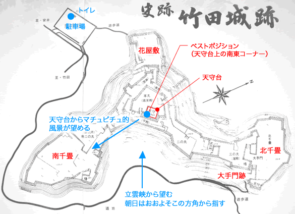 竹田城の案内図