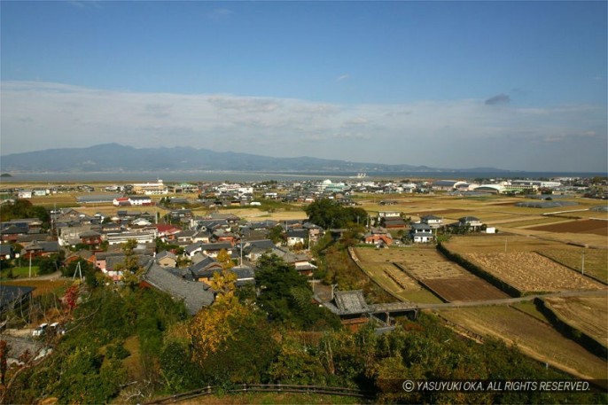 山田城から島原湾を望む