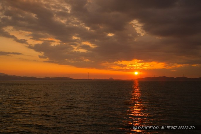 八代湾の夕日