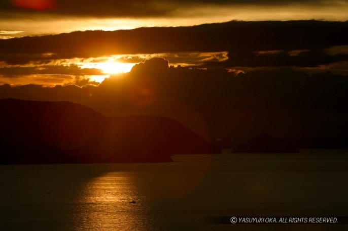 瀬戸内海の夕日