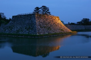 萩城天守台ライトアップ