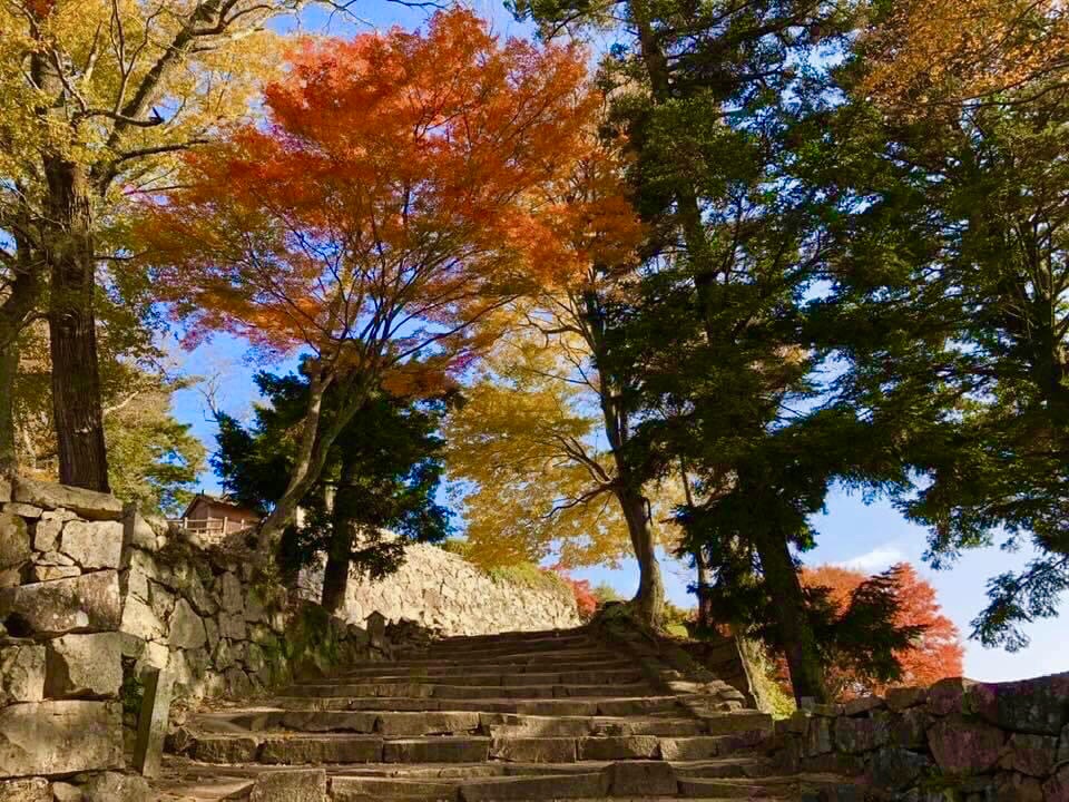 備中松山城二の丸に至る登城路