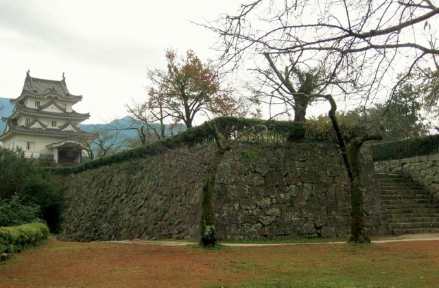 宇和島城二ノ丸跡から見た本丸