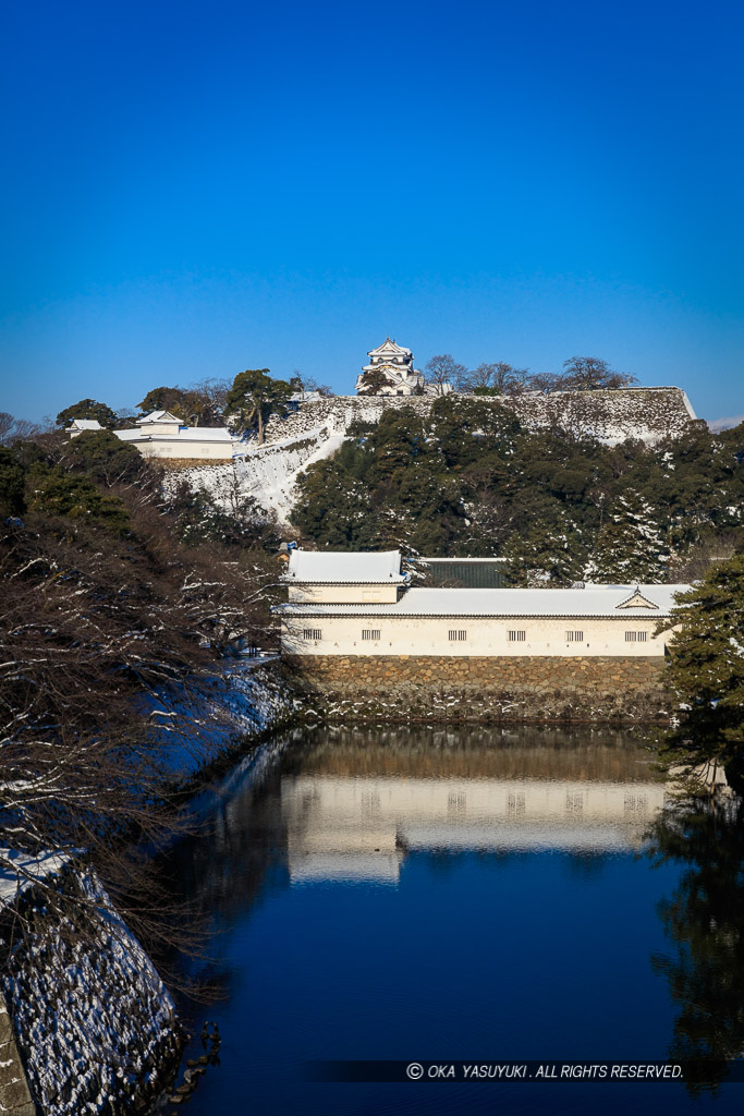 彦根城佐和口多聞櫓・天秤櫓・天守を望む・冬