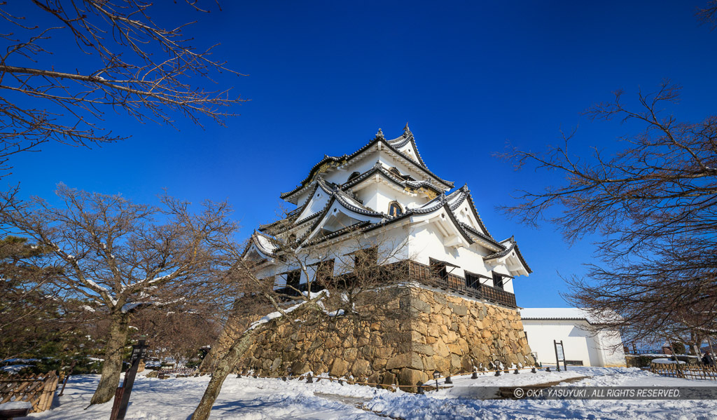 雪の彦根城天守・1億2千万画素