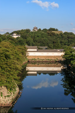 彦根城佐和口多聞櫓・天秤櫓・天守を望む・夏｜高解像度画像サイズ：3222 x 4833 pixels｜写真番号：VJ7Z6766｜撮影：Canon EOS-1Ds Mark II