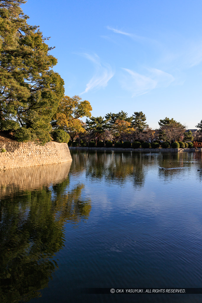 桑名城の神戸櫓跡と水堀