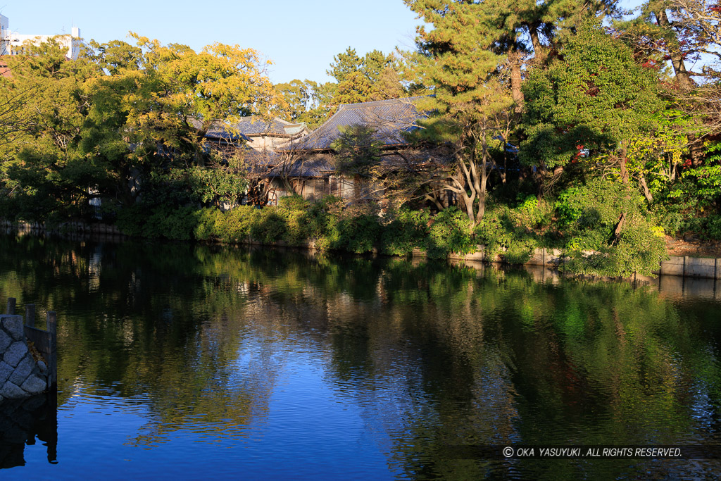 桑名城の水堀風景・本丸北側