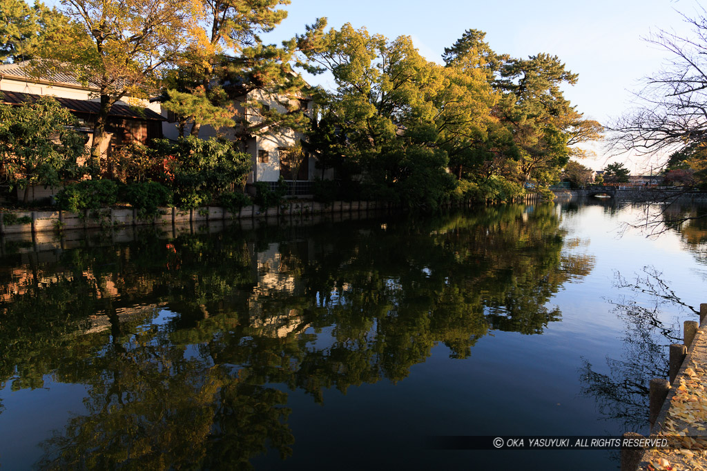 桑名城の水堀風景・本丸北側