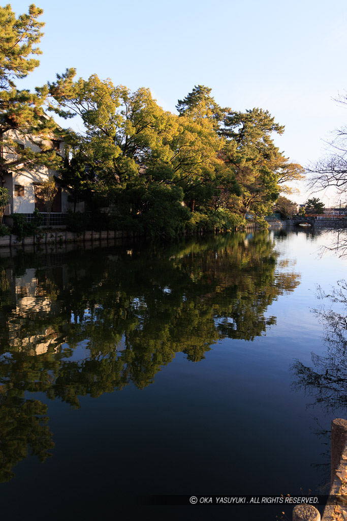 桑名城の水堀風景・本丸北側