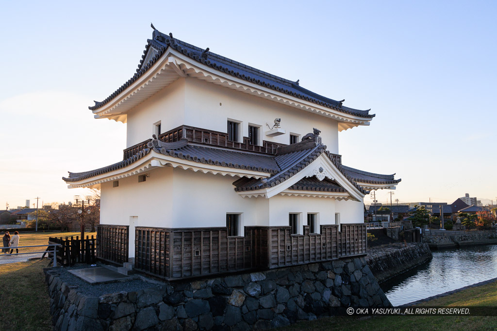 桑名城の蟠龍櫓（二層櫓）北面