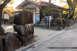 九華公園管理事務所前に残る石垣｜高解像度画像サイズ：8192 x 5464 pixels｜写真番号：344A6787｜撮影：Canon EOS R5